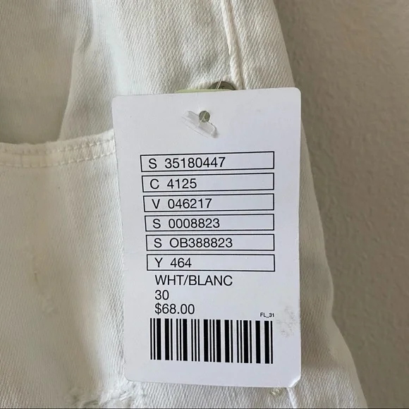 Pilcro and the Letterpress white jean Anthropologie shorts - Picture 2 of 9